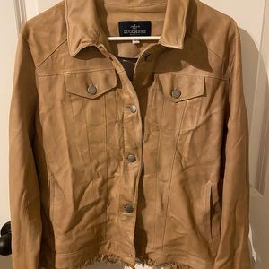 Tan colored 100% genuine leather Lucchese jacket